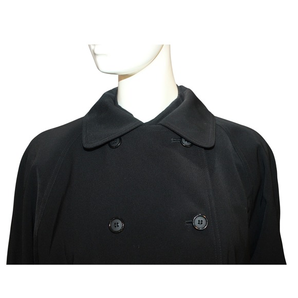 Gallery Black Swing Coat A-Line Button Front Size Medium - Picture 6 of 10